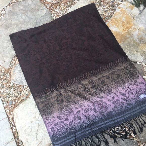 pashmina Accessories - Floral Ombré Pashmina